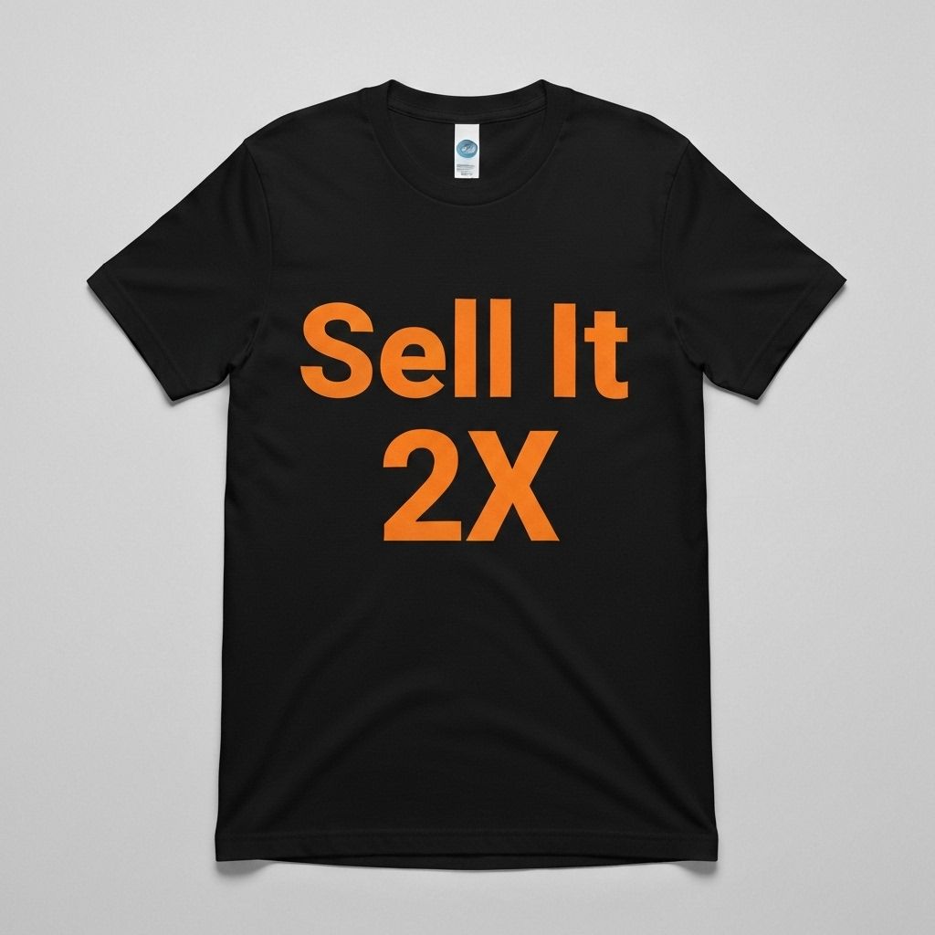 Sell It 2X Playera Negra