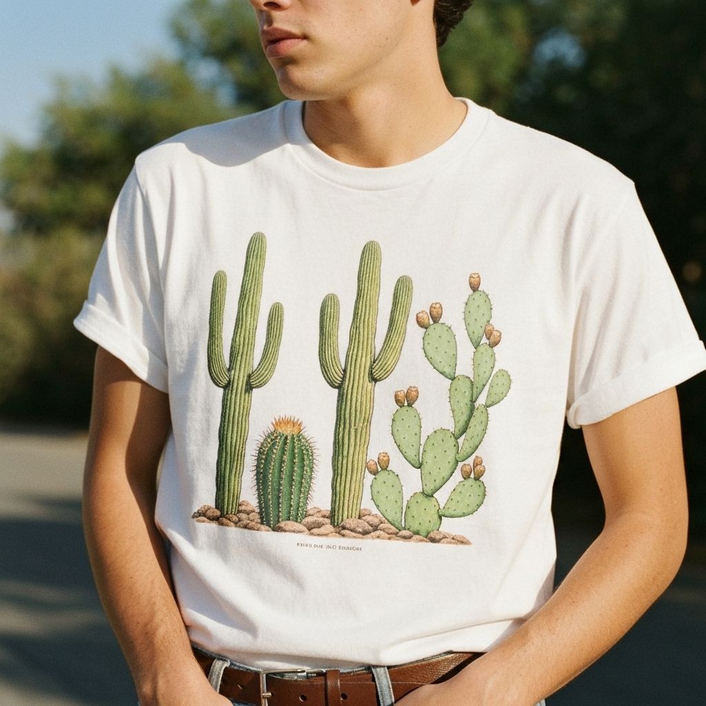 WOW! Playera Arizona Cactus Blanca